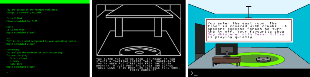 Old images of gameplay that have explicit Roomba imagery featured.