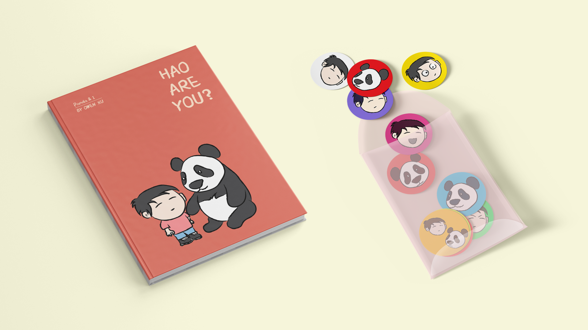 Panda & I Comic Book and Brand Stickers