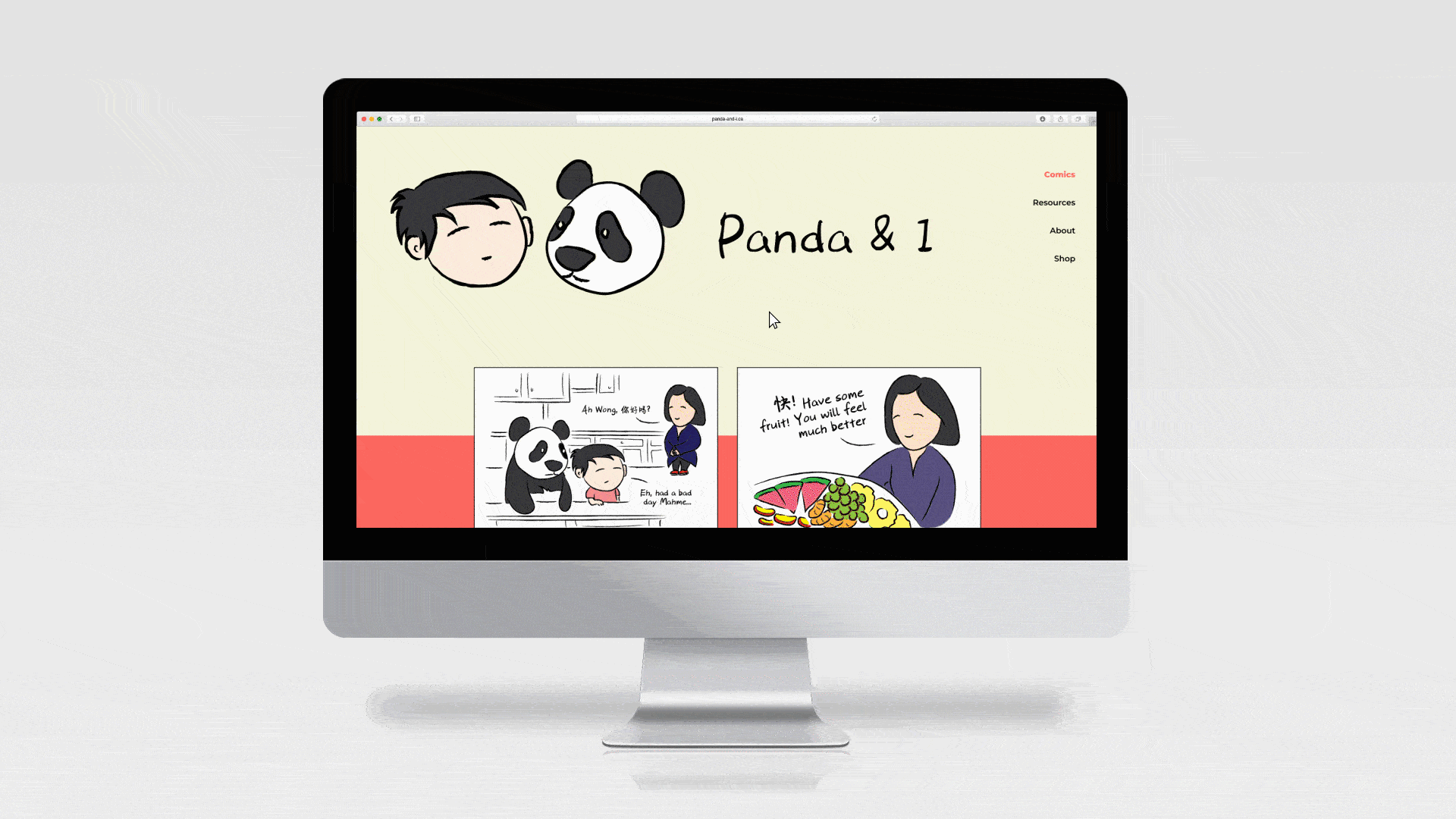 Panda & I Website Scroll Through GIF